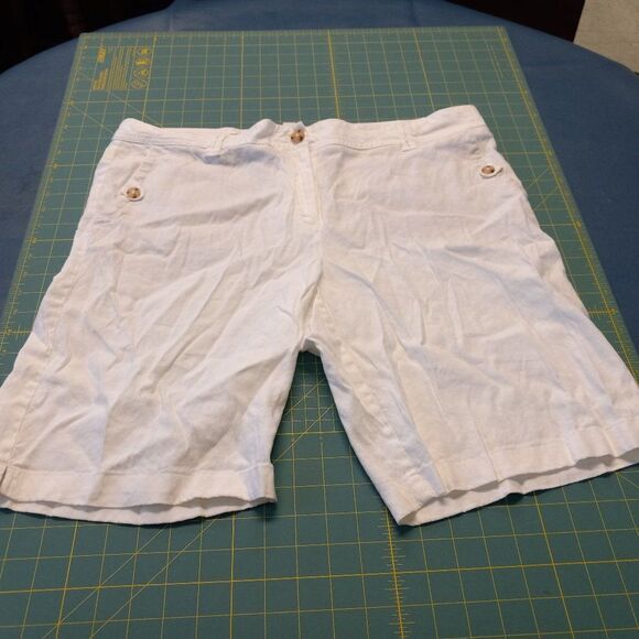 J. Jill White High Waist Women Shorts - Picture 1 of 7